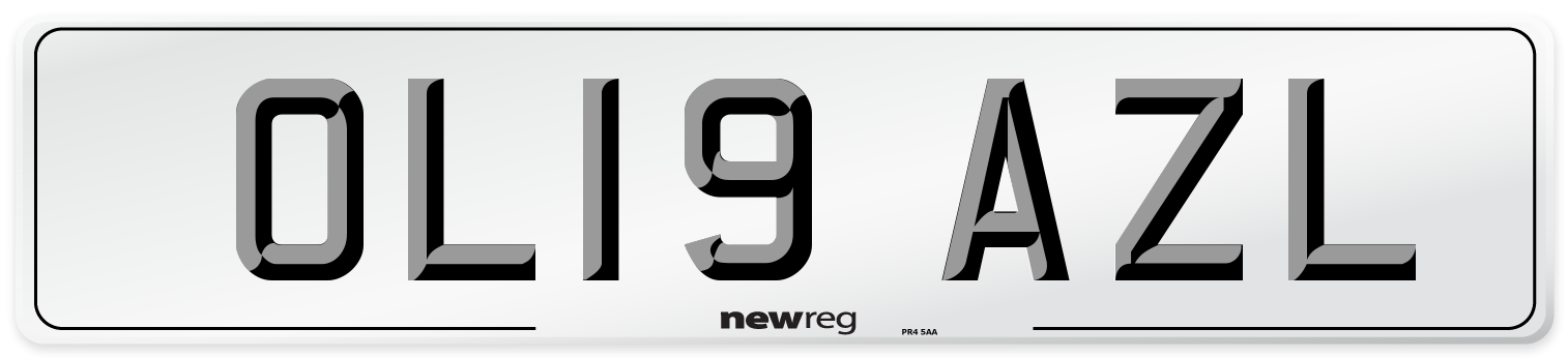 OL19 AZL Number Plate from New Reg